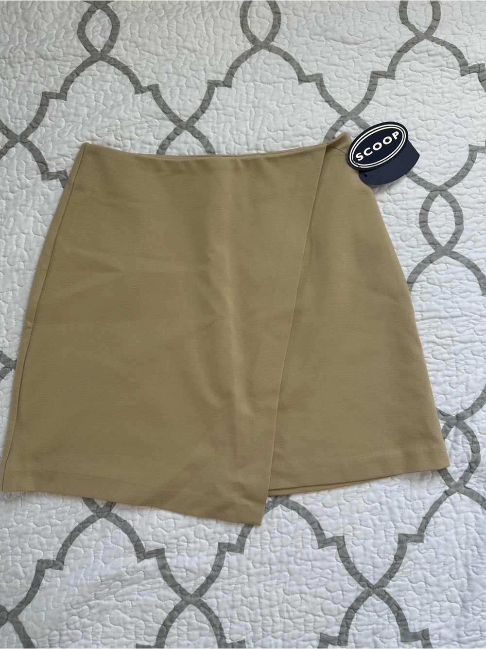 Scoop Fold Over Mini Skirt Tan Sesame Women’s size XS (0-2)